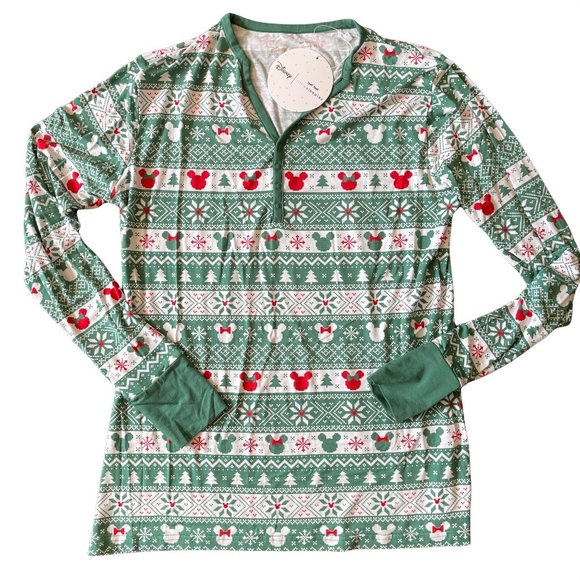 Little Sleepies Other - Little Sleepies Disney Pajama Top Mickey Fair Isle Size Medium Bamboo Viscose